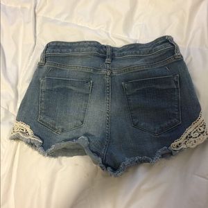 Lace detail shorts